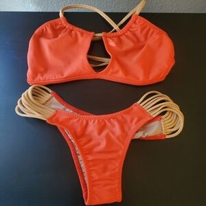 NSA Bikini Red & Gold S/M